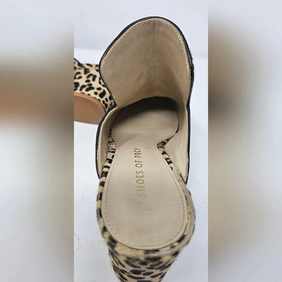 Shoes Of Prey Cow Fur Slip On Mules Heels Size 8 - Picture 7 of 8